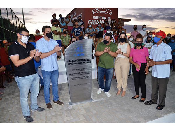 Vereadores prestigiam inauguração da Praça Poliesportiva de Lagoa Seca
