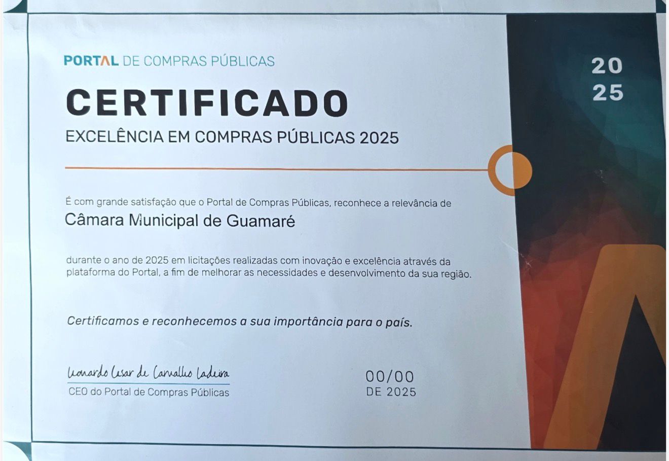 Câmara de Guamaré conquista Certificado de Excelência em Compras Públicas e reforça compromisso com transparência em 2025